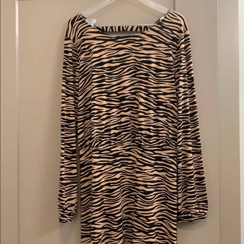 Loft Brown Zebra Dress